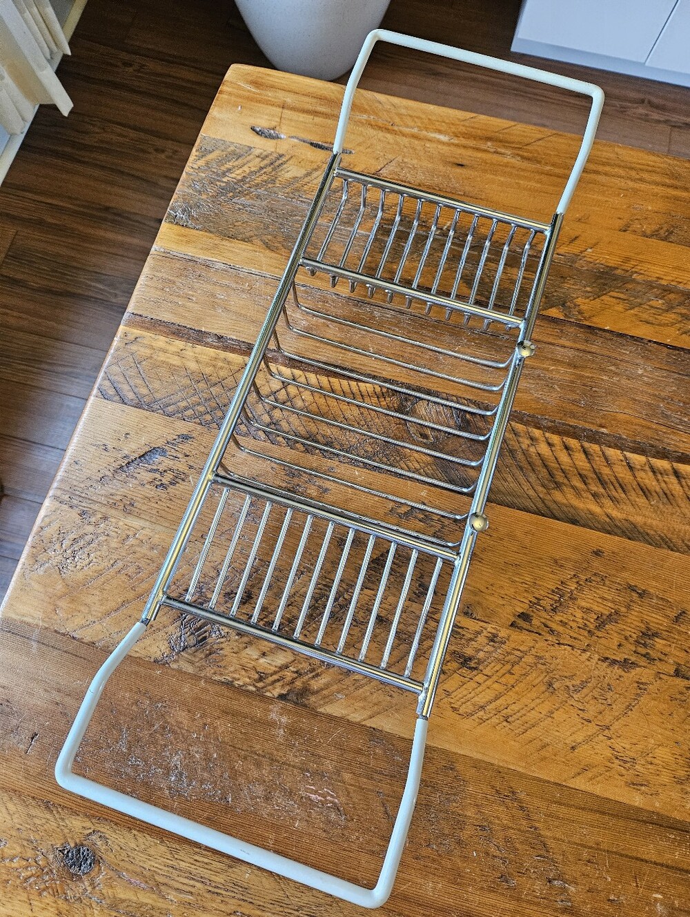 Vintage Extendable Chrome Bath Tray, 3 Compartment
